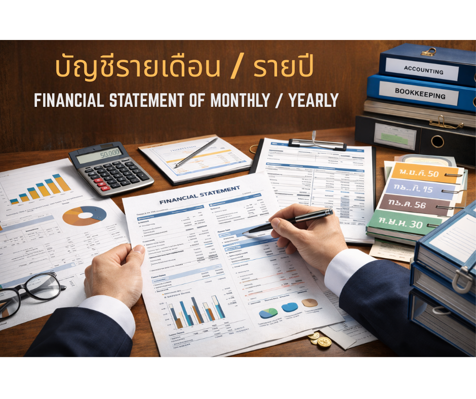 บัญชีรายเดือน/รายปี - Priyakorn Accounting